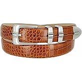 BS8216 Genuine Full-Grain Cowhide Leather Designer Golf Dress Belt 1-1/8"(30mm) Wide
