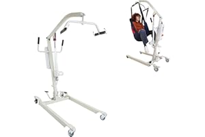 PEPE Mobility Electric Patient Lift (up to 330 lbs), Lifts for Home Use with Transfer Sling, Lockable Wheels for Safety