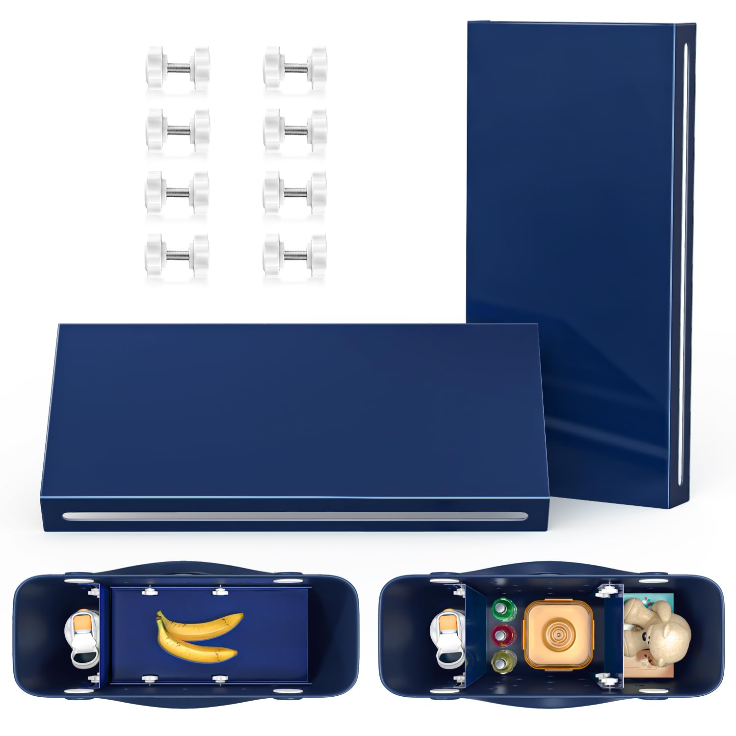 Photo 1 of PoYang 2 Pack for Baby Bogg Bag Divider Tray, Lightweight Metal Dividers for Bogg Bag Accessories Inserts for Bog Organizer Screw in, Help Organize Beach Bagg & Divide Space, Medium Navy