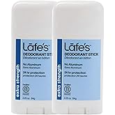 Lafe's Natural Deodorant | 2.25oz Aluminum Free Natural Deodorant Stick for Women & Men | Paraben Free & Baking Soda Free with 24-Hour Protection (Extra Strength, 2.25 Ounce (2-Pack))