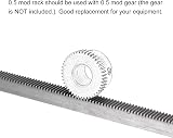 sourcing map 0.5 Mod 8x8mm 500mm Carbon Steel Rack for Motor Pinion Gear view 5