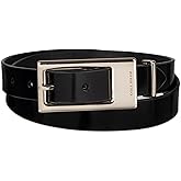 Cole Haan womens Elongated Buckle Slim 1" Dress Belt for Jeans, Trousers and Dresses