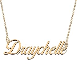HUAN XUN Customized Custom Simple Any Name Necklace