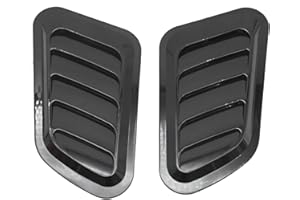 DUZFOREI 2Pcs Car Hood Vent Scoop Kit, Black Universal Car Hood Scoop Air Intake Covers, Decorative Intake Scoop Trim Cover f