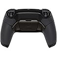 eXtremeRate Black Real Metal Buttons (RMB) Ver. RISE Remap Kit for PS5 Controller BDM-030 040 050 with Black Rubberized Grip Back Shell, Upgraded Programable Back Buttons Attachment for PS5 Controller