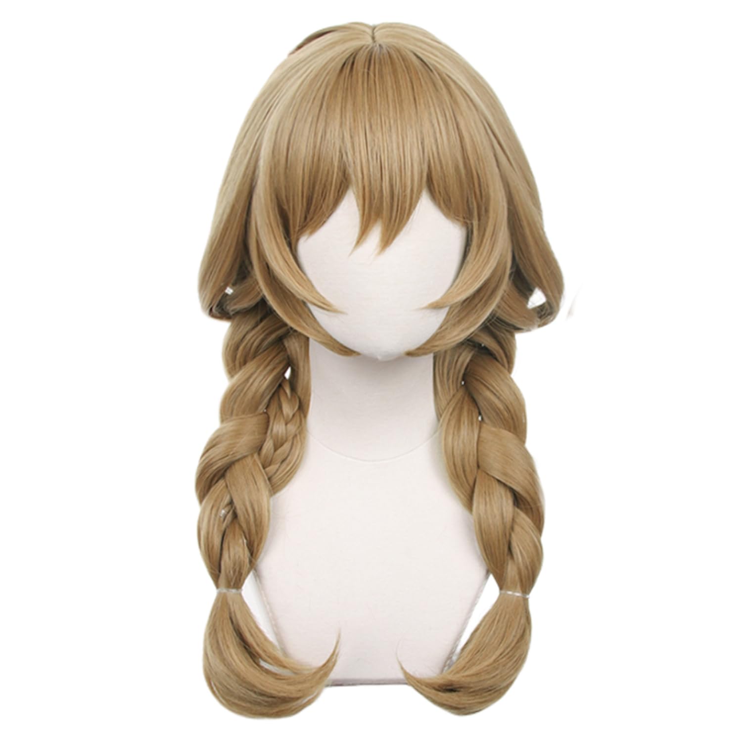 Brow Doublen Braid Long Cosplay Wig with Bangs Heat Resistant Synthetic Hairs for Women Cos Anime Comic Con Party Replacement Wigs