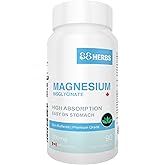 Magnesium Bisglycinate – Highest Absorption – Premium Grade – No Fillers – Non Buffered – 90 Veg Caps – 500mg Magnesium Bisglycinate per Cap (50mg Elemental Magnesium)