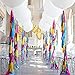 Since Tassel Garland, Tissue Paper Tassels for Wedding, Baby Shower and Party Decorations, 20 pcs DIY Kits - (White,Lavender,Dark Purple,Pink)