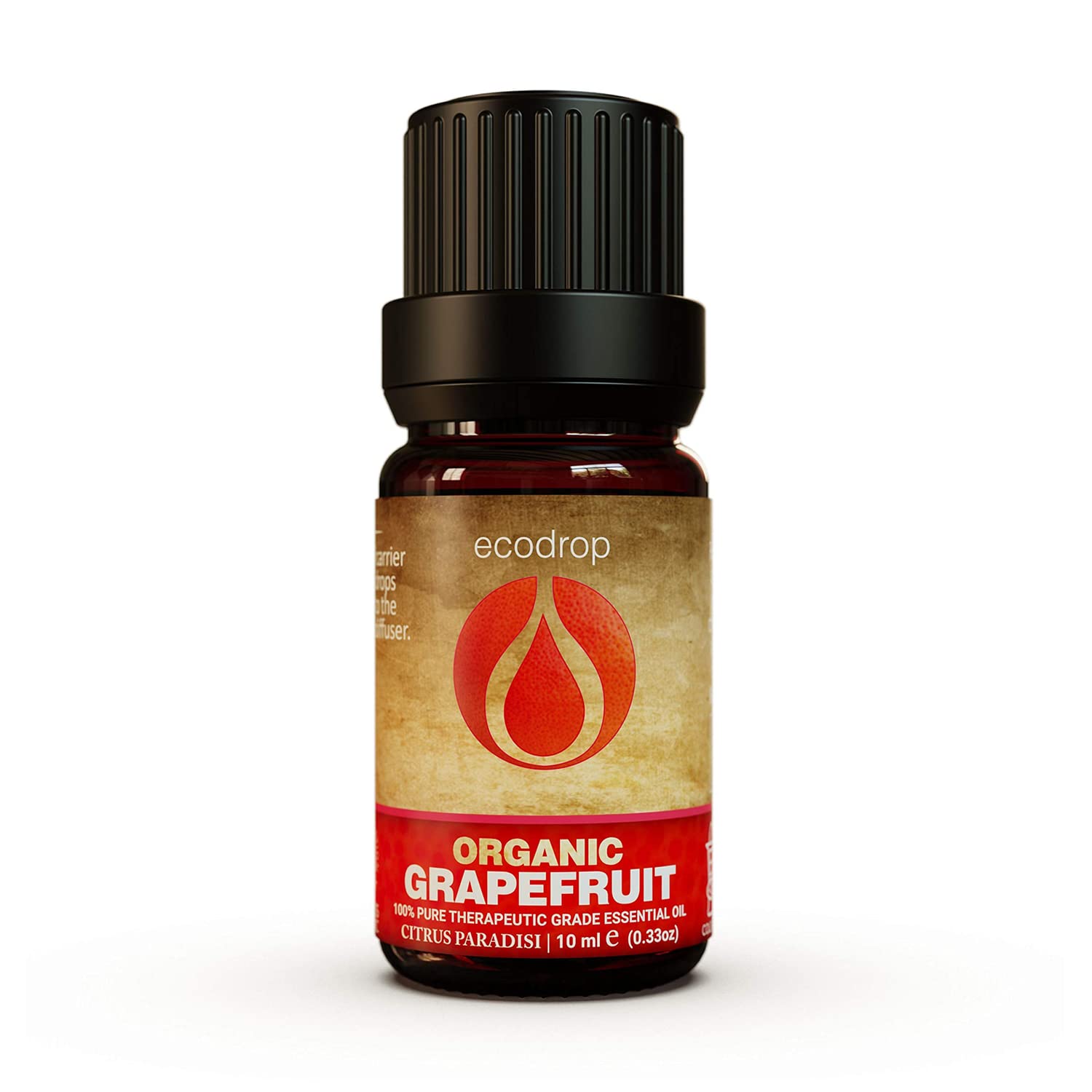Grapefruit Essential Oil, Cosmos Certified Organic, Pink Grapefruit, 100% Pure, Aromatherapy, Massage, 10ml