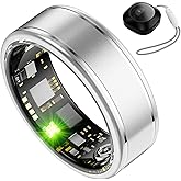 Anarow Smart Ring for Women – Fitness Tracker Ring with Heart Rate, SpO2, Blood Pressure, Sleep Monitoring, Step & Calorie Counter, No Subscription Fee, iOS & Android Compatible (Silver, 9)