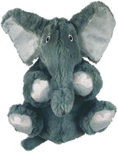 KONG Comfort Kiddos Elephant Plush Dog Toy with Removable Squeaker Small