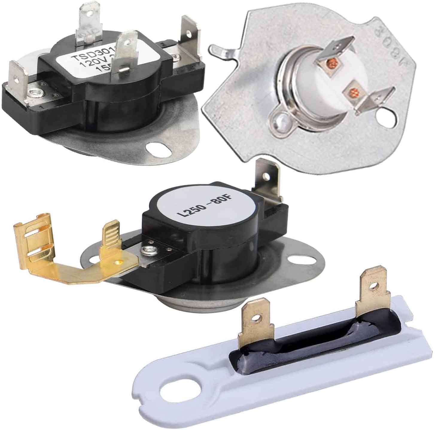 Photo 1 of Seentech 3387134 High-Limit Thermostat & 3392519 Thermal Fuse & 3977393 Cut-Off Switch & 3977767 Cycling Thermostat – Fits for Whirlpool, Kenmore, May-tag Dryers – Replaces 3399693 PS345113 AP6008325