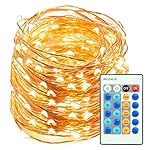 LED String Lights 66ft 200 LEDs TaoTronics Dimmable Festival Decorative Lights for Seasonal Holiday, Complete Waterproof, UL Listed( Copper Wire Lights, Warm White )