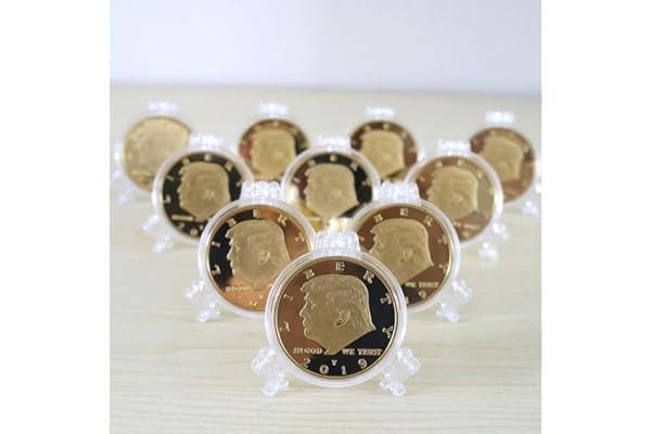 10 PACK President Donald Trump Commemorative Coins, Gold Plated Coin, Collectible Gift (10 Pack)