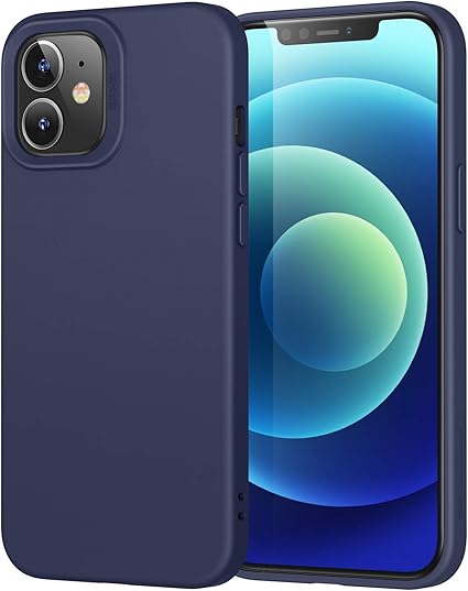 Amazon Co Jp Esr Iphone 12 Mini 用 ケース 液体シリコンカバー ソフト 指紋防止 柔らかい裏地 ブルー 家電 カメラ