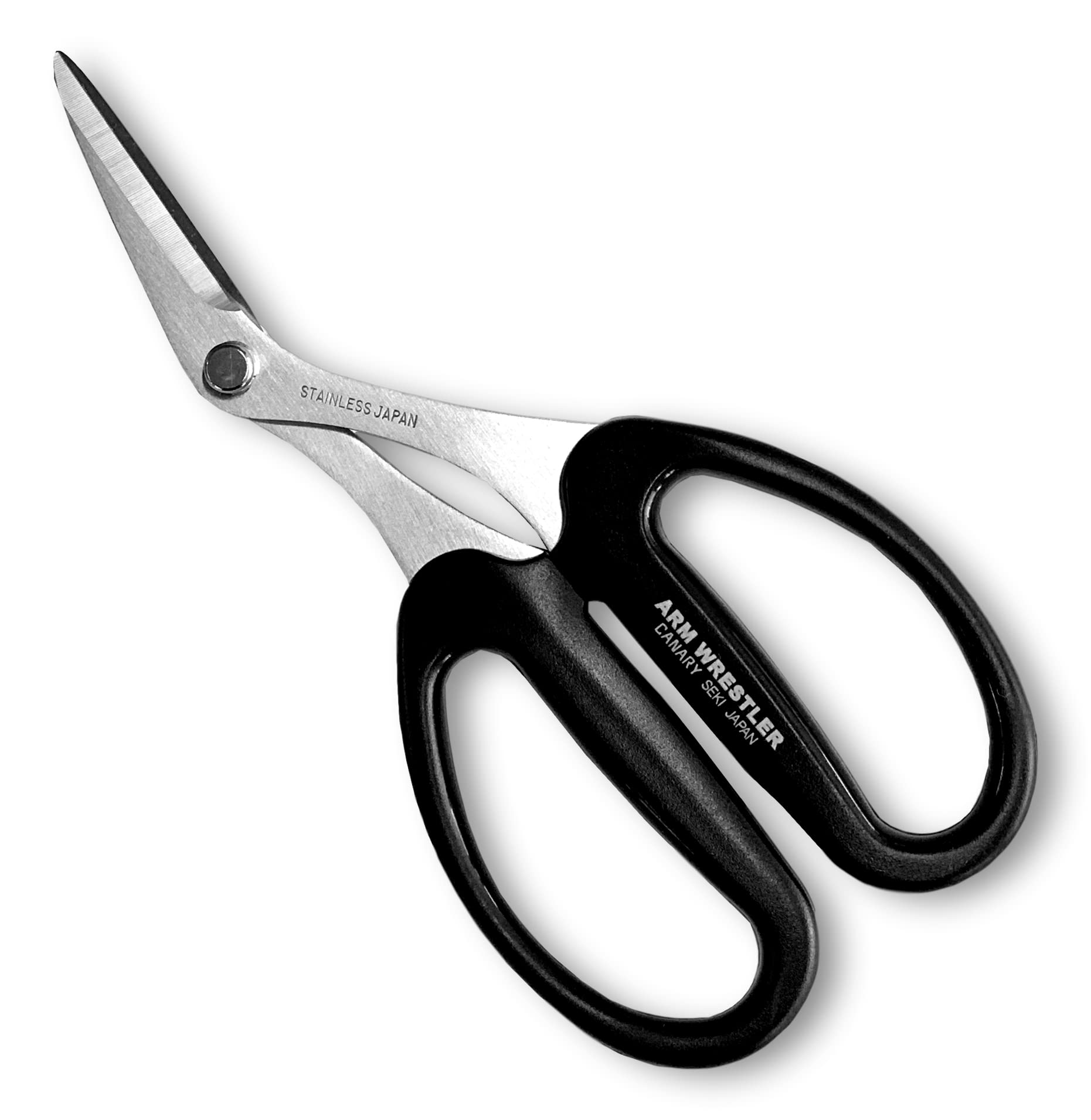 CANARY Offset Garden Scissors Heavy Duty Trimming Snips for Gardening (Bent Blade)
