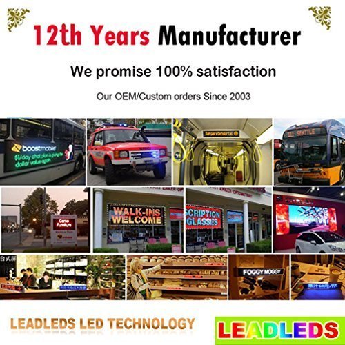 Leadleds 40x6.3 Inches WiFi Scrolling LED Sign Red Message Display Board with Temperature Display, Storefront LED Sign Board for Business, Free App Working with Smartphone and Tablet - Thumbnail 5