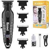 KEMEI Professional Hair Clipper for Men,Cordless Rechargeable Hair Clipper, Clipper and Trimmer for Hair Cutting, Haircut Clipper, Gift for Men