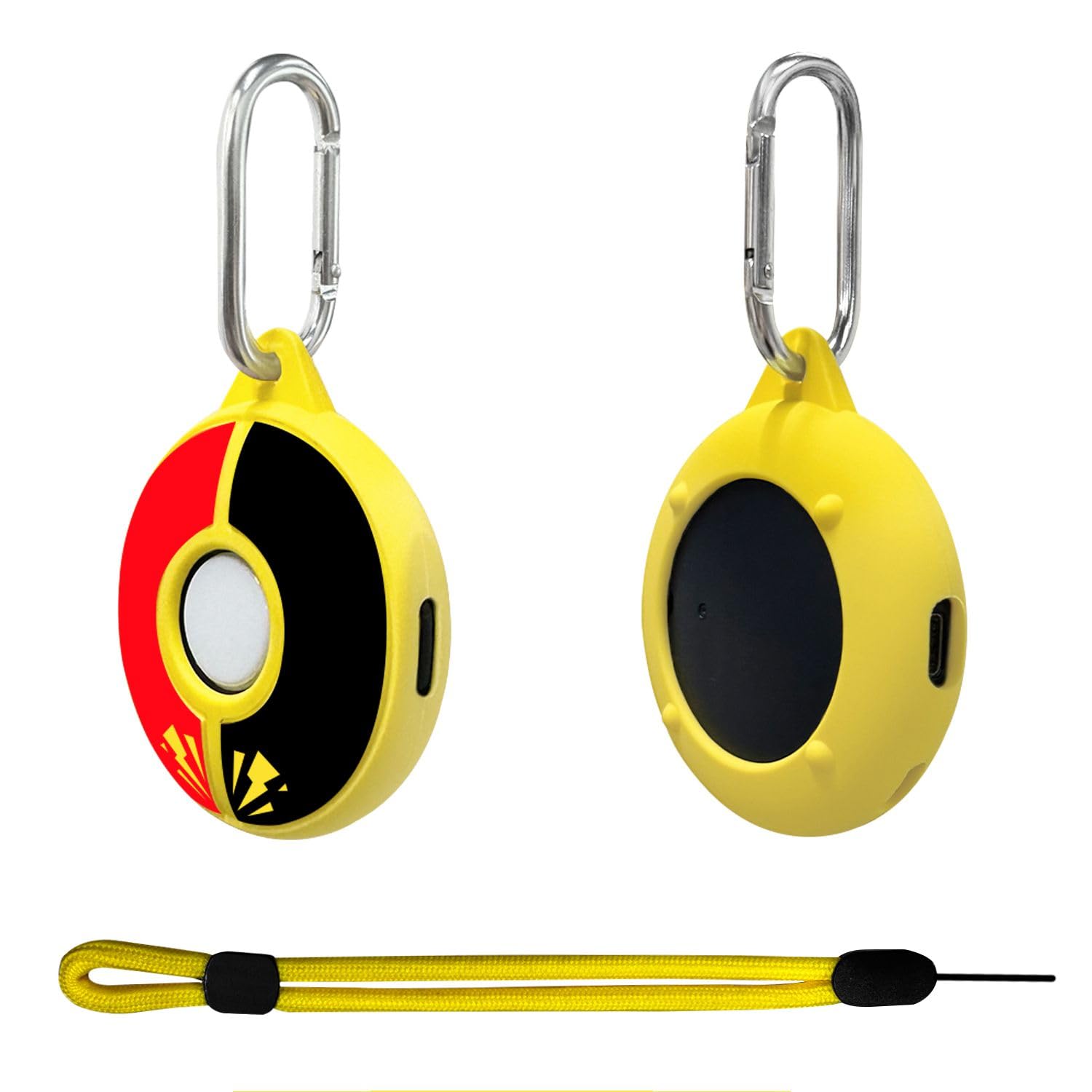 Photo 1 of Chanvoo Silicone Protective Case for Poke GO Plus + (2023) with Keychain & Wrist Strap, Soft Skin Cover Shell - Yellow