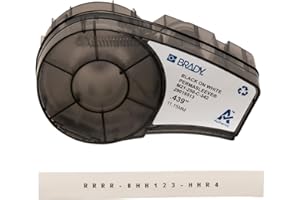 Brady M21-250-C-342 7' Length, 0.250" Width, B-342 Permasleeve Heat-Shrink Polyolefin, Black on White Color PermaSleeve Marke