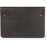 MegaGear Top Grain Leather Macbook Bag Laptop Sleeve for MacBook Pro and MacBook Air Case - 14 Inch - 13 Inch (M4, M3, M2, M2, M1, Pro & Max) - 13.3 Inch - iPad Pro 12.9 Inch - 2020 to 2024 Models