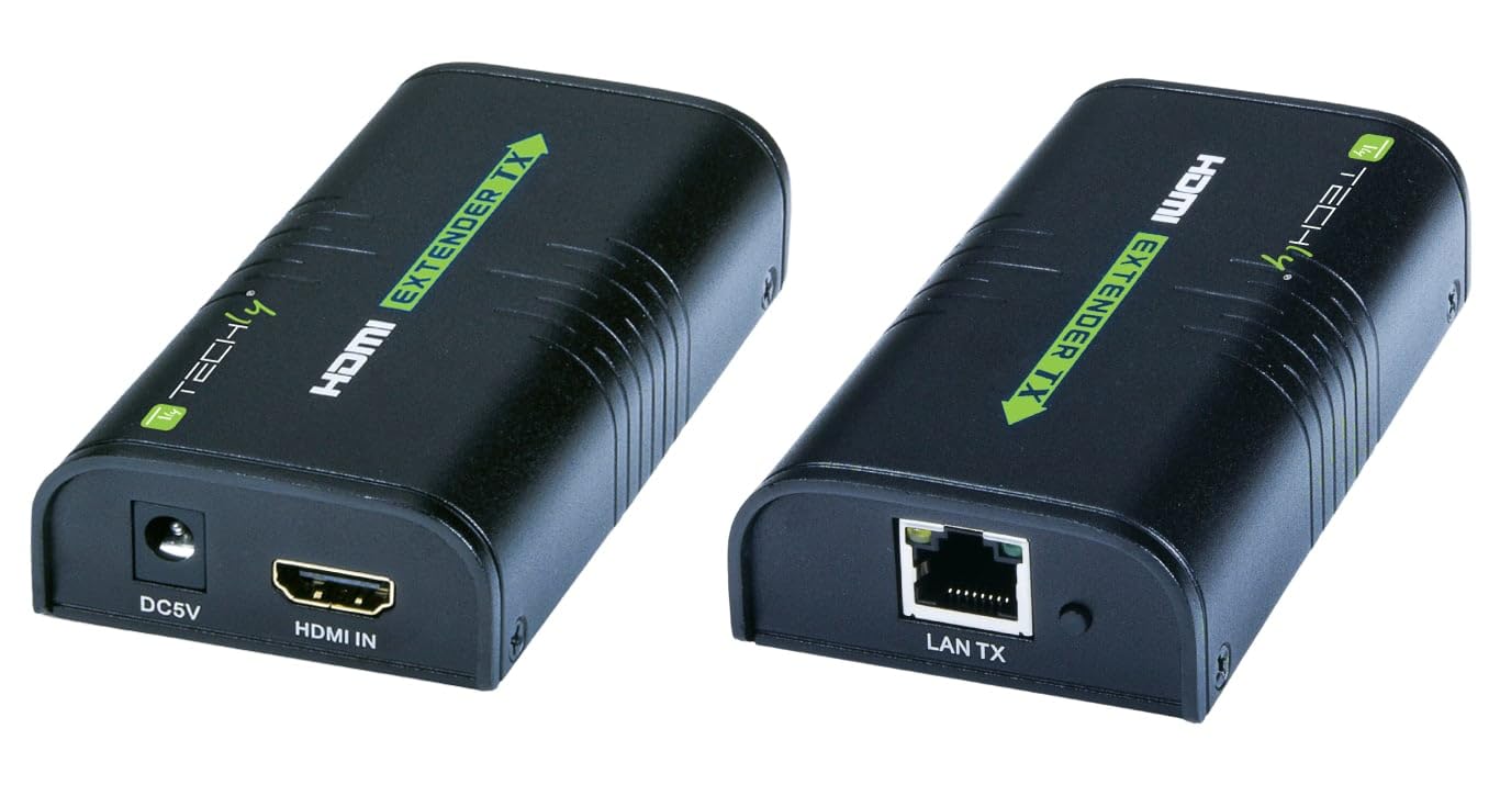 TECHLY IDATA extip-373 Audio/Video Extender – A/V Extender (58 x 110 x 26 mm, 58 x 110 x 26 mm, -10 – 60 °C, 20 – 90%)