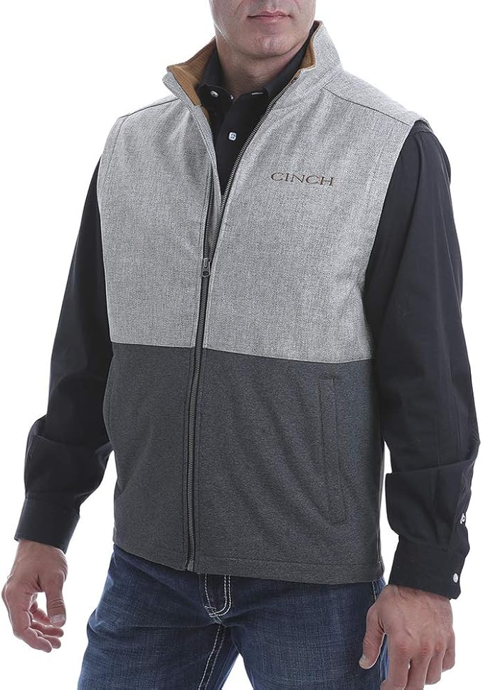 Cinch Men's Multi Textured Bonded Concealed Carry Vest Multi XXLarge Amazon.ca Clothing