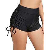 Danga bay Womens Swim Shorts High Waisted Tie Board Shorts Bathing Suit Bottoms Tummy Control Swimsuit with Liner