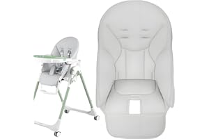 GENERIC High Chair Cover Replacement Suitable for Peg Perego Siesta/Zero3, Baoneo, High Chair Seat Soft Cushion, Comfortable Cushion PU Leather, Gray