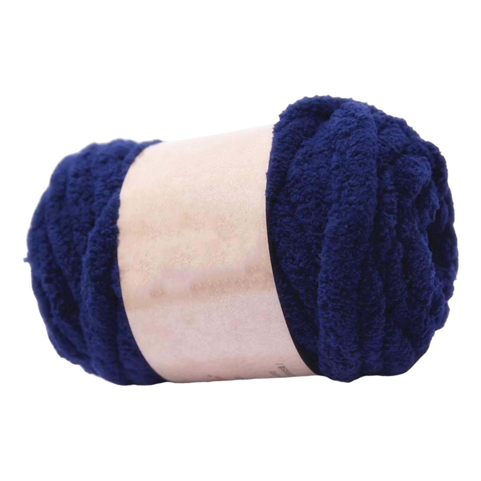LOVIVER Chunky Wool Yarn Jumbo Yarn Crochet Cloth Summer Hand Knit Weight Bulky Yarn for Knitted Blanket Weaving Sweater Pet Bed, Dark Blue