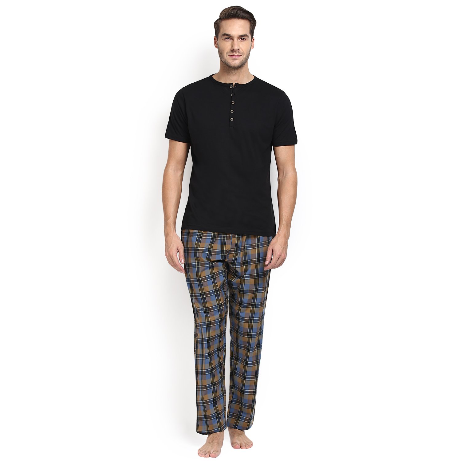 joven men's checkered pyjama
