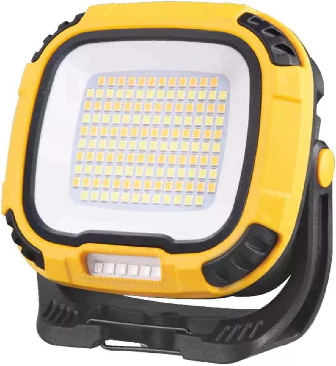 Rigwig LED Work Light Rechargeable, 2500LM Waterproof Folding Portable Flood Light Magnetic, 14 Light Modes USB Emergency COB Work Light, Camping Car Repairing Emergency Job Site Lighting (Yellow)