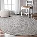 nuLOOM Oval 5' x 8' Solid Hand Braided Indoor/Outdoor Area Rug, Pet-Friendly, High Traffic, Weather Resistant, for Patio, Balcony, Bedroom, Living, Dining Room, Wynn Salt and Pepper