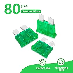 (80Pcs) 30 Amp Standard Fuse, 30A Car Blade Fuses