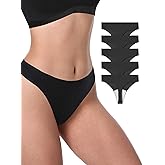 LUCKMEEY Seamless Thongs for Women No Show Thong Panties for Women No Line G-String Thongs Sexy Shapewear Underwear Pack
