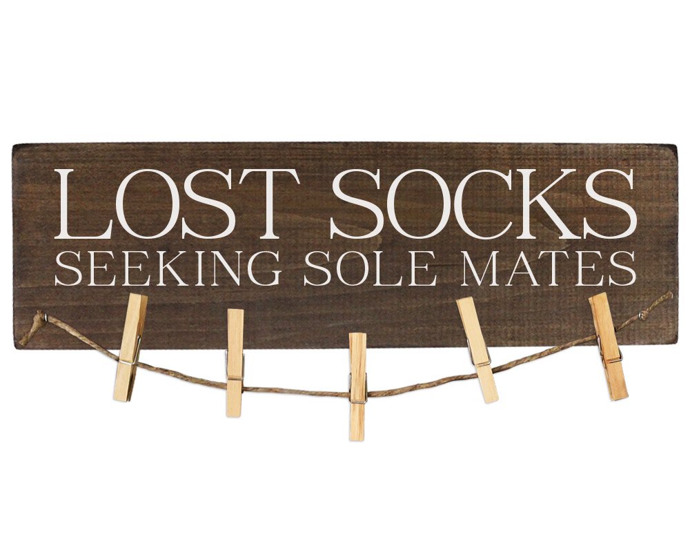 Lost Socks Sign Seeking Sole Mates Laundry Room Decor Wooden Buy
