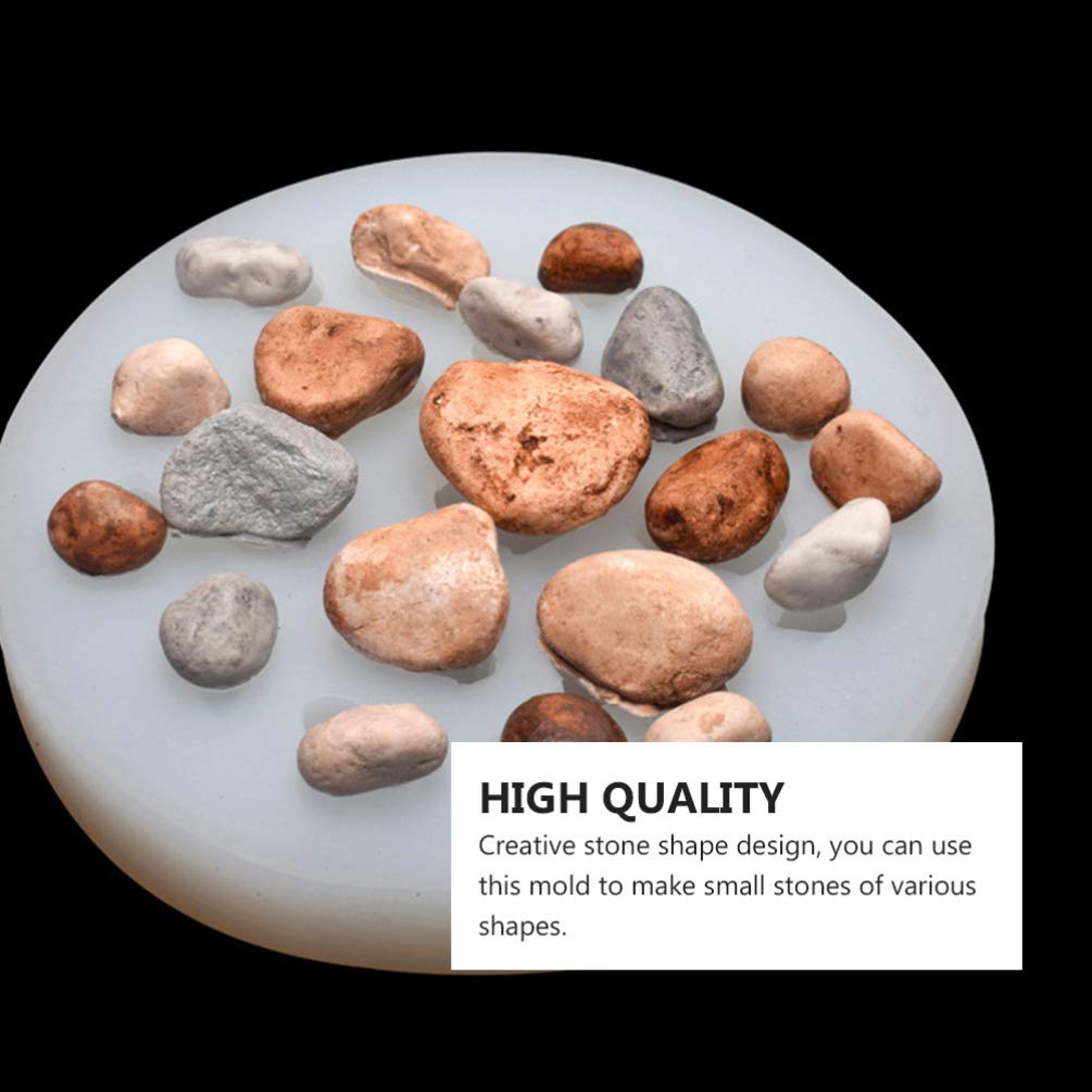 MILISTEN Silicone Stone Rock Mold River Pebble Molds 20 Cavity Stone Making Non Stick Mold DIY Art Craft Irregular Shaper Form Molds