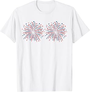Just Here for The Fireworks 4th of July Couple Matching T-Shirt