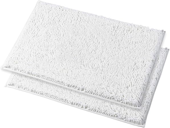 Mayshine 16x24 Inches Non Slip Bathroom Rug Shag Shower Mat Machine Washable Bath Mats With Water