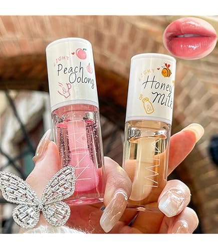 Amazon.com : Alisesun 2Pcs Crystal Jelly Lip Oil Moisturizing