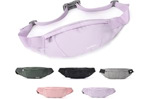 WISEPACK Small Fanny Packs for Women Waist Bag for Men Waterproof Belt Bag for Women Crossbody Fanny Packs for Women Fanny Pack for Men Fashionable Chest Bag Cute Hip Pack Shoulder Fanny Pack LIGHT PURPLE