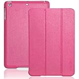 iPad mini case, INVELLOP Hot Pink Leatherette Case Cover for Apple iPad mini/iPad mini 2/iPad mini 3 (Hot Pink)