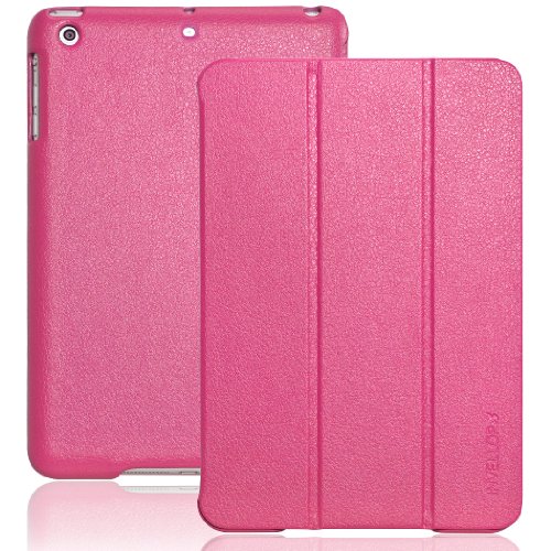 iPad mini case, INVELLOP Hot Pink Leatherette Case Cover for Apple iPad mini/iPad mini 2/iPad mini 3 (Hot Pink)