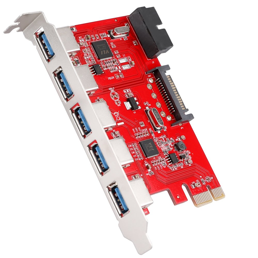 Buy Qnine 5 Port Usb 3 0 Pcie Expansion Card Pci Usb 3 Card With 15 Pin Power Connector And Internal Pin Connector For Expand Another 2 Usb Pci Express Internal Usb