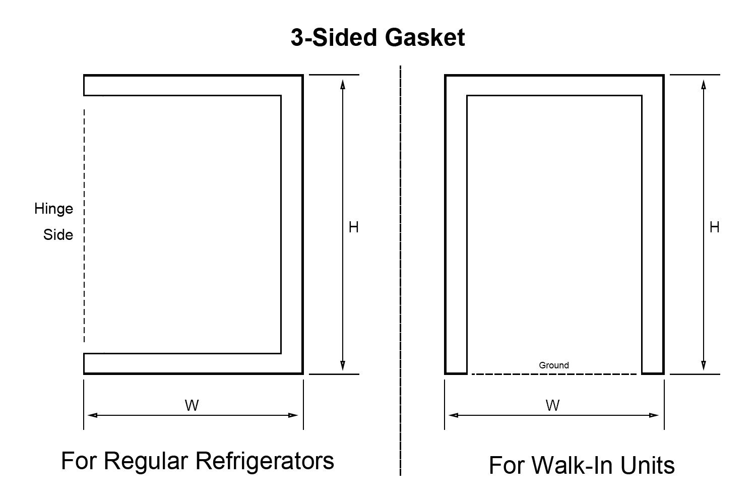 Tyler 5146973 WalkIn 3sided Door Gaskets For Freezers