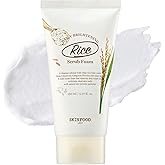 SKINFOOD Rice Daily Scrub Foam, Facial Cleanser with Face Scurb, Face Wash Fermented White Rice Bran Water, Gentle Exfoliating For Men and Women (150ml, 5.07 fl. oz.)
