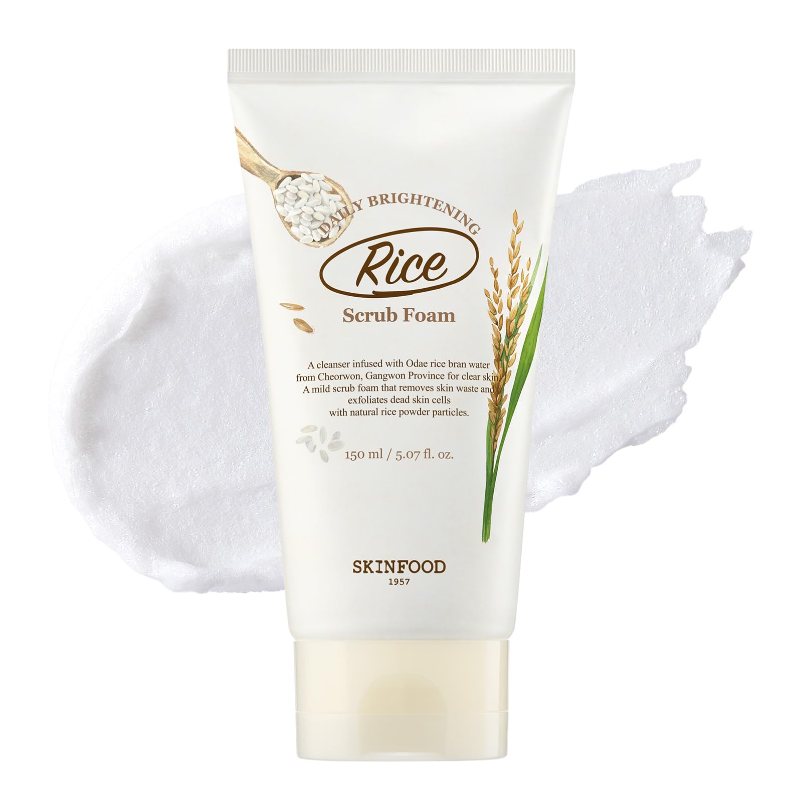 [Skinfood] Rice Brightening Scrub Foam 150ml by Skin Food