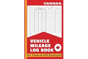 VEHICLE MILEAGE LOGBOOK CANADA: FOR TAXES AND SELF EMPLOYED|Track and Record Every Auto Mile – A Reliable Logbook for Canadia