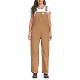 HISEA Women's Denim Bib Overalls, Loose-Fit Jean Casual Cotton Overall for Women, Ladies Stretchy Overalls for Work, Fall