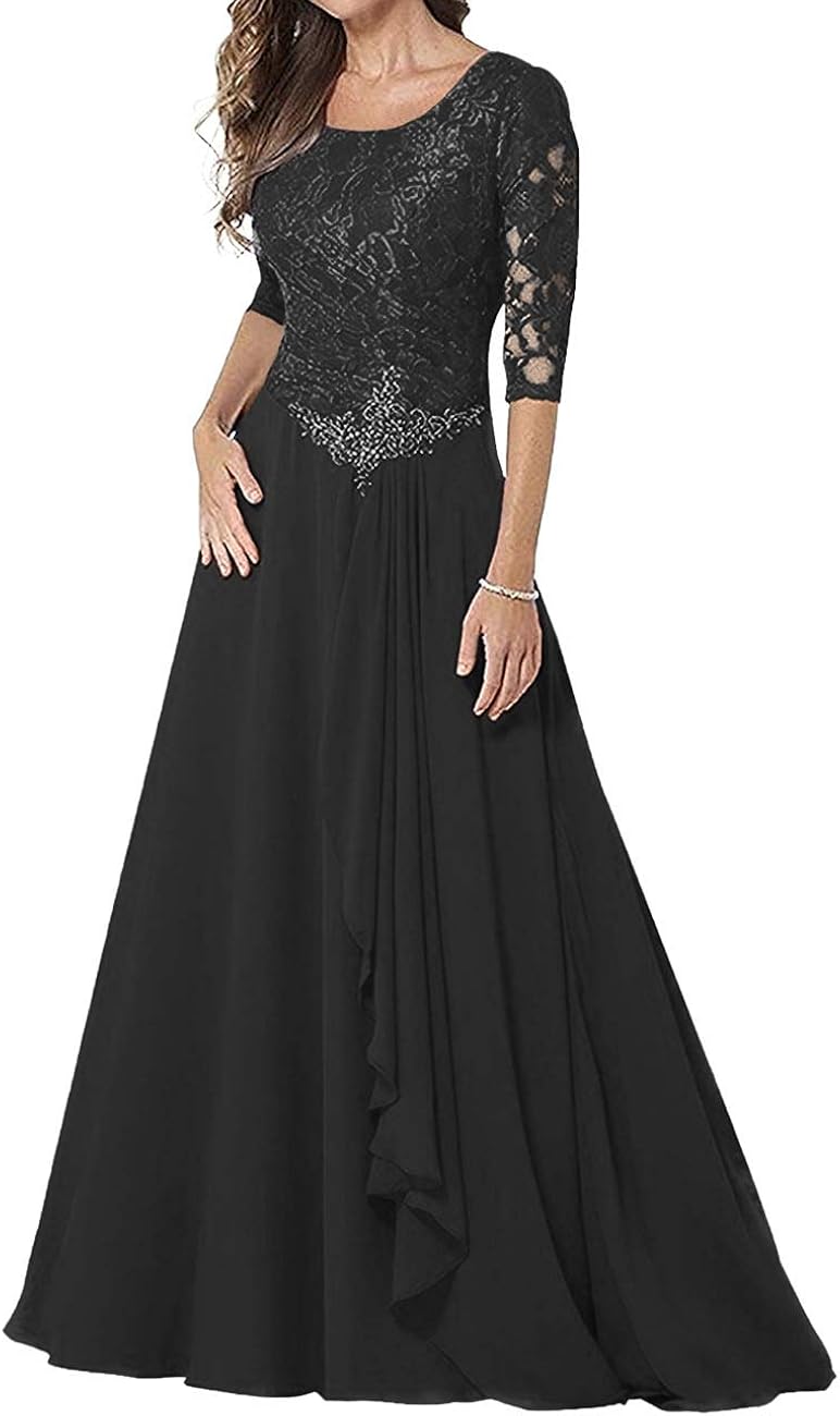 Mother of The Bride Dresses Long Evening Formal Dress Beaded Lace